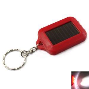 3 LED Mini Solar Energy Rechargeable Flashlight Keychain 
