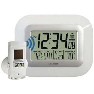   WALL CLOCK WITH IN/OUT TEMPERATURE & SOLAR SENSOR