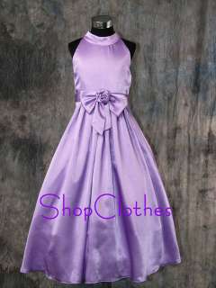 158 Purple flower Girl dress Holiday Party dress SZ 14  