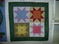 Mini Star Garden Pattern Cheater Quilt Fabric Material  