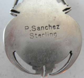 Sanchez Sterling Silver Navajo Inlaid Pendant Stones  