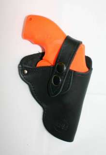 LEATHER SNUB NOSE GUN HOLSTER FOR SMITH AND WESSON 19  