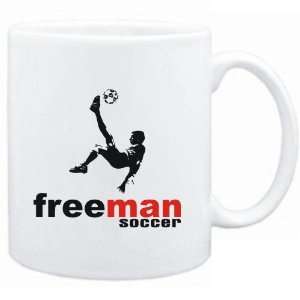 Mug White  FREE MAN  Soccer  Sports  Sports 