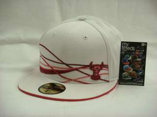 Chicago Bulls White Red Pink New Era Fitted Hat  