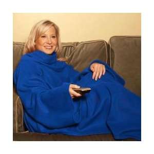   Blanket with Sleeves Cuddle Snuggies Fleece Wrap Blue