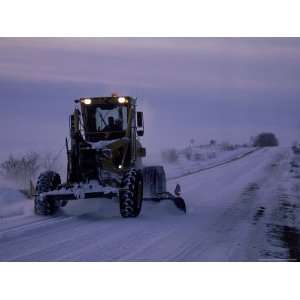  Snow Plowing Country Road, Alberta, Canada Photographic 