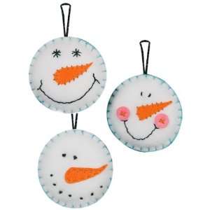   Felt Applique, Snowman Smiles Ornaments Arts, Crafts & Sewing