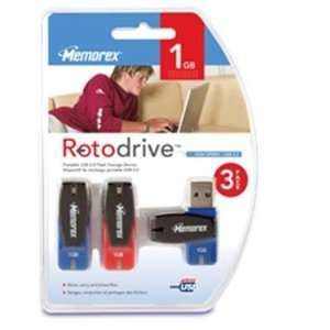  Memorex 1GB Rotodrive USB Flash Drive (3 Pack)   1 GB   USB 