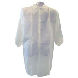  Polypropylene XXXXL Lab Coat 5 Snap Fronts and Elastic 