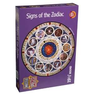  SIGNS OF THE ZODIAC***Round Jigsaw Puzzle**500 Pieces 