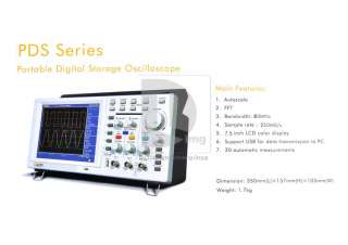 Owon Portable Digital Storage Oscilloscope PDS6062S 60HMz 250MS/s By 