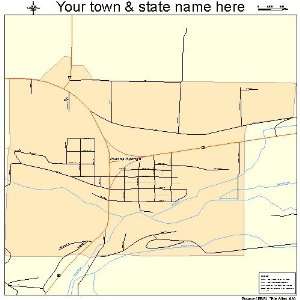  Street & Road Map of Poncha Springs, Colorado CO   Printed 