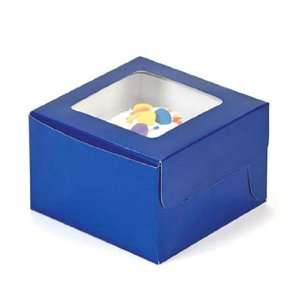  Blue Cardboard Cupcake Boxes (1 dz)