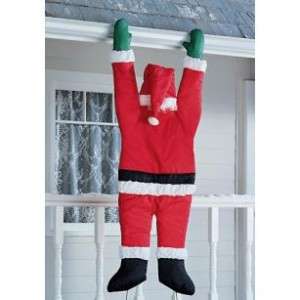 NEW LIFE SZ Christmas Hanging SANTA suit from on gutter roof Outdoor 