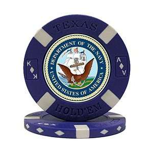  U.S. NAVY on Big Slick Texas Holdem Poker Chip. Product 