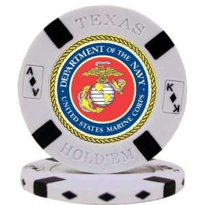   Seal on White BigSlick Texas Holdem Poker Chip