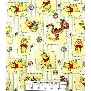  Pooh and Tigger Toss on Stripes Flannel Arts, Crafts 