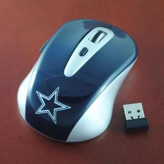 Dallas Cowboys USB Wireless Optical Mouse for Laptop & PC Computer 