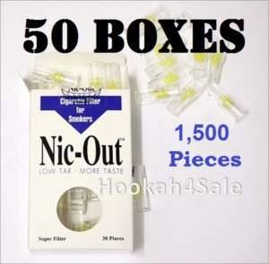 50 BOXES NIC OUT Cigarette Filters / Holders WHOLESALE  