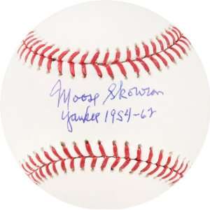  Moose Skowron Autographed Baseball  Details Yankee 1954 