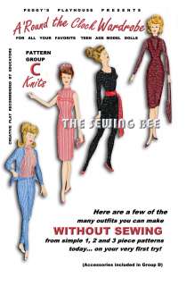 Around The Clock BARBIE Doll Pattern C 11 1/2 Knits  