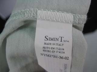 SIMIN T Mint S/S V Cut Tee Shirt Top SZ M  