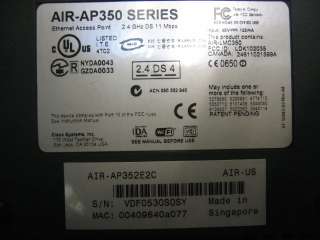 Cisco Airnet AIR AP350 Wireless Access Point 802.11B AP352E2C  