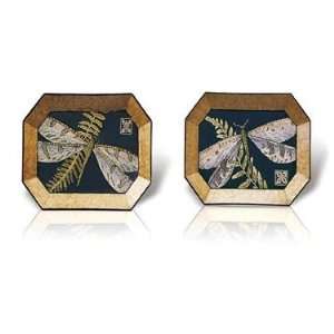  CNI Design OP0312 2 Whimsical Dragonflies Porcelain Plates 