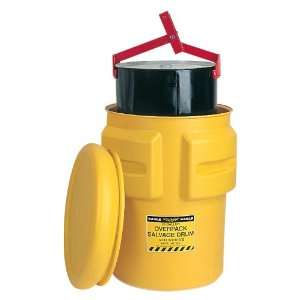 Eagle 1695 Yellow Blow Molded HDPE Metal Band Salvage Drum With Bolt 