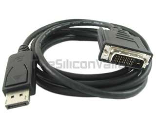 Display Port DP 20 Pin to DVI D 24+1 Male Cable 6 FT  