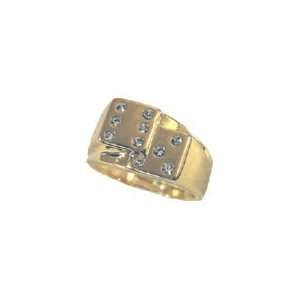  Las Vegas Dice Craps Lucky 11 Ring 18kt Gold EP Size 9 14 