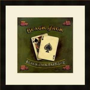  Blackjack, Card Games Framed Poster Print by Gregory 