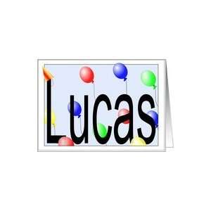    Lucass Birthday Invitation, Party Balloons Card Toys & Games