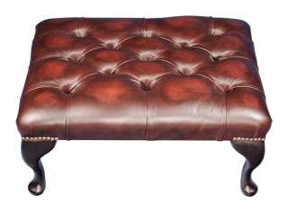   Chesterfield Suite Sofa Wing Back Club Chair Ottoman Set  