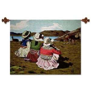  Wool tapestry, Shepherd Girls of Colca
