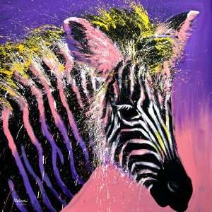  Splash Animals® Zebra   Gallery Wrapped Print on Canvas 