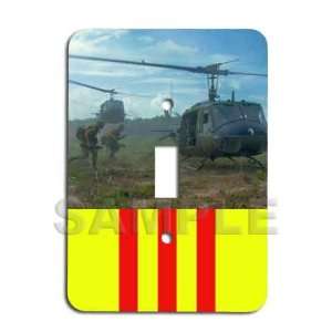 Huey UH 1 Helicopter   Glow in the Dark Light Switch Plate