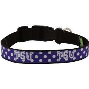  NCAA Tarleton State Texans Purple Polka Dot Pet Collar 