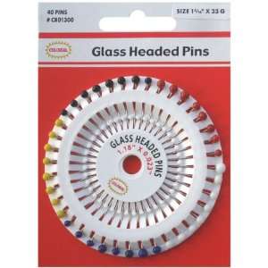 Glass Headed Pins  Size 19 40/Pkg 