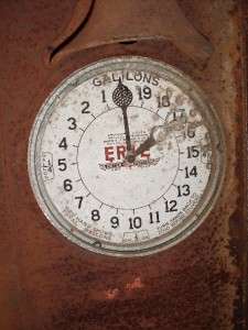 erie clockface gas pump 753 lp first version rare   
