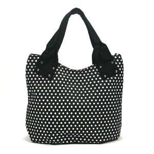 Polka Dot pattern Travel Tote / Canvas Tote Bag / Shoulder Bag (6248 2 