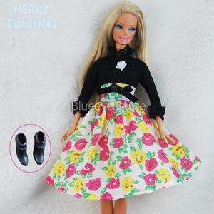 Handmade Dresses Fashion Party Short skirt Coat Clothes For Barbie 