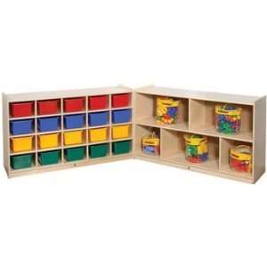   Tray, 30 High Mobile Fold & Lock Cubby with Storage