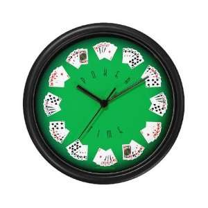  Poker Time felt green wall clock Poker Wall Clock by 