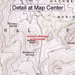 USGS Topographic Quadrangle Map   Hackberry Mountain, Arizona (Folded 