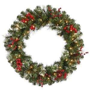 Vickerman 22412   42 Siegal Berry Pine Wreath 150Cl (B114843) 36 42 