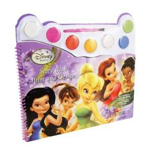   TinkerBell Watercolor Paint & Design Story Coloring Book Toys & Games