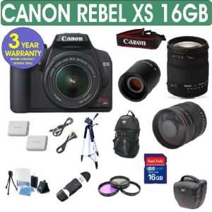  Canon Rebel XS + Sigma 18 200 Lens + 800mm Mirror Lens 