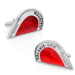    Red LAmour Heart Stamp Cufflinks CLI PB HEART SL 2 Jewelry