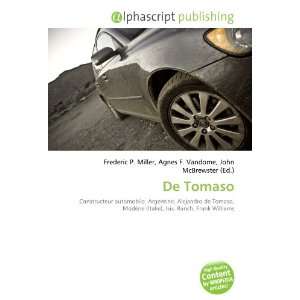  De Tomaso (French Edition) (9786132729897) Books